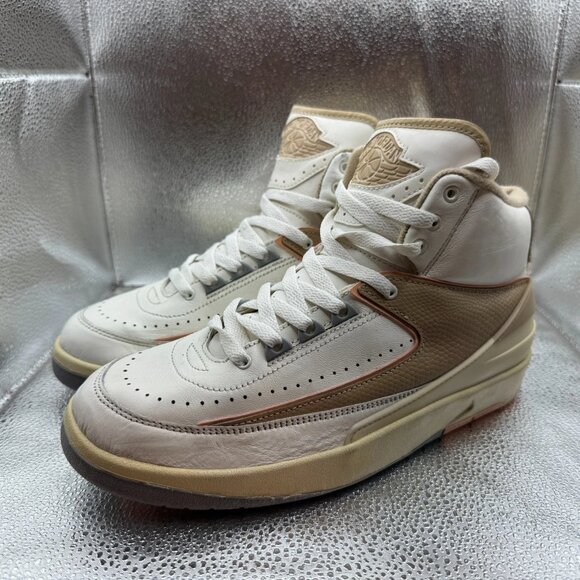 Size 9 Nike Air Jordan 2 Womens Retro Sail Desert Sunset Sneaker DX4400-118 - Picture 6 of 10